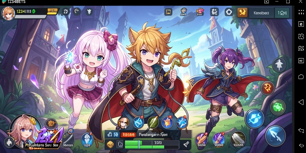 Tampilan menarik dari gameplay <strong>1234BETS</strong> yang menampilkan karakter Anime.