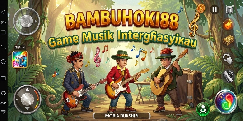 Tampilan gameplay seru di BAMBUHOKI88 dengan musik dan tantangan menarik.