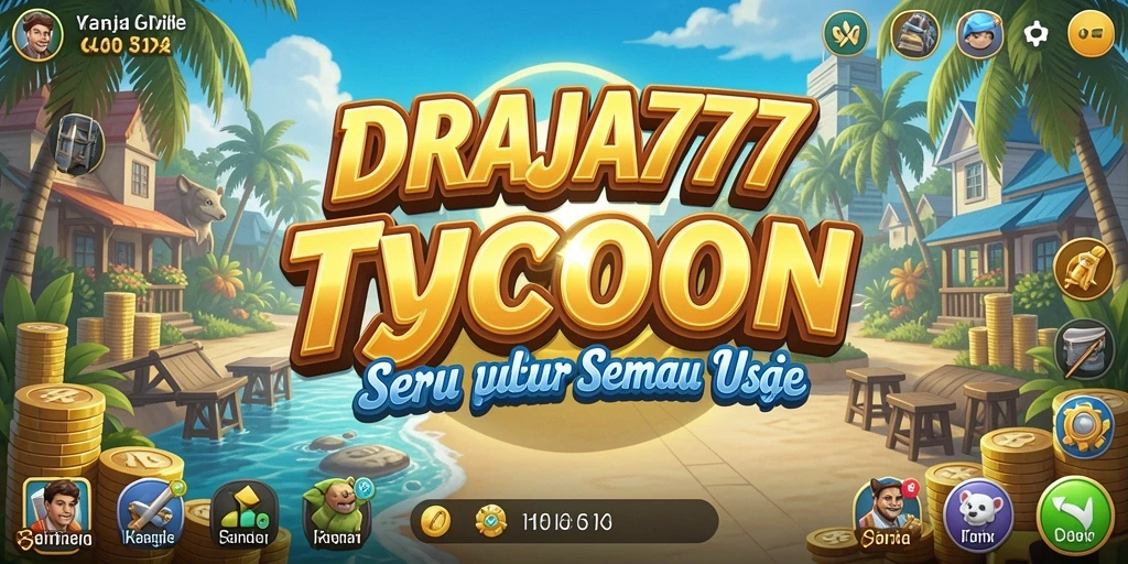 Tampilan gameplay menarik dari DRAJA777 dengan elemen Tycoon.