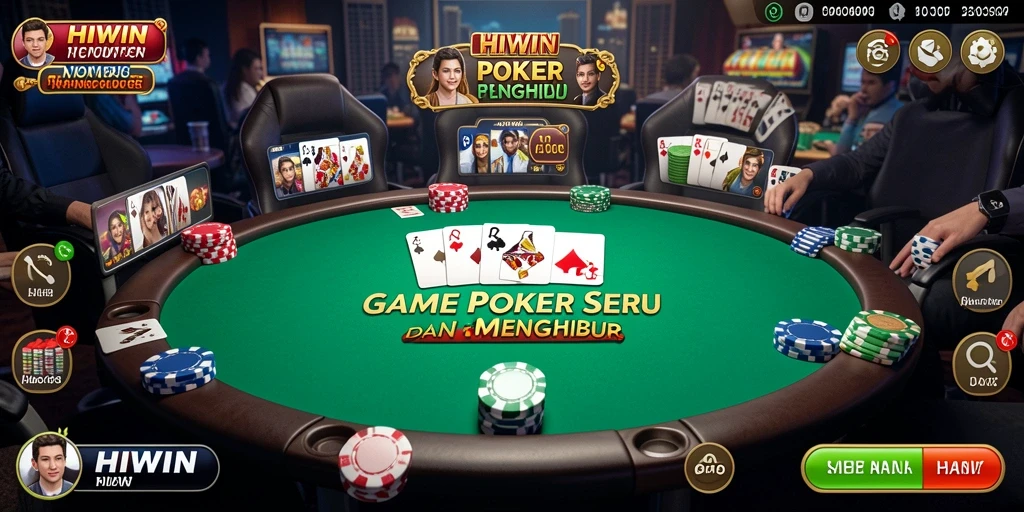 Screenshot gameplay HIWIN menampilkan momen seru permainan Poker.
