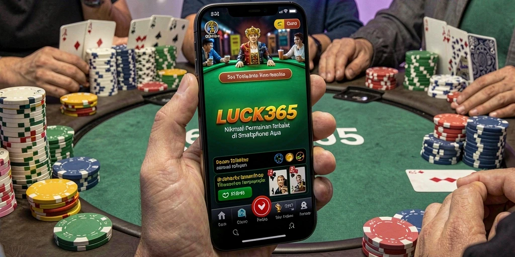 Screenshot gameplay LUCK365 yang menampilkan meja Poker yang menarik.