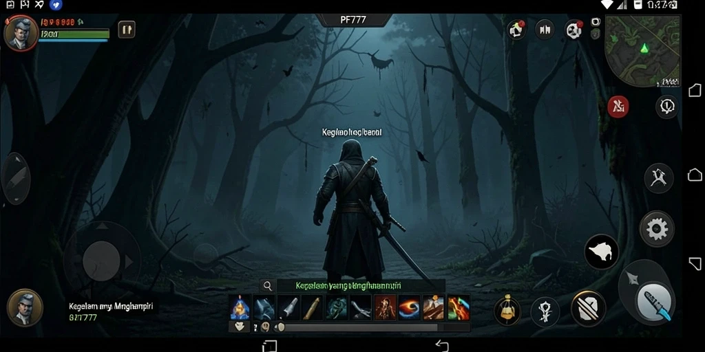 Screenshot menampilkan gameplay PF777 dengan suasana mencekam.