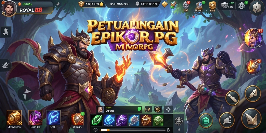 Tampilan grafis menawan dari gameplay ROYAL88 yang menampilkan pertempuran seru.