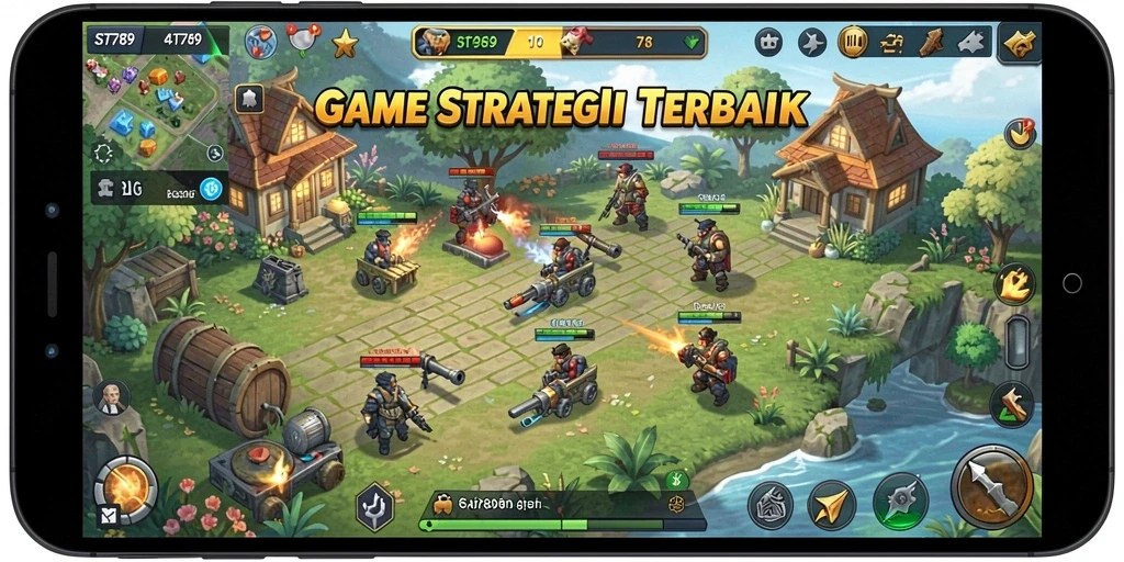 Tampilan gameplay seru ST789 dalam membangun strategi dan kerajaan.
