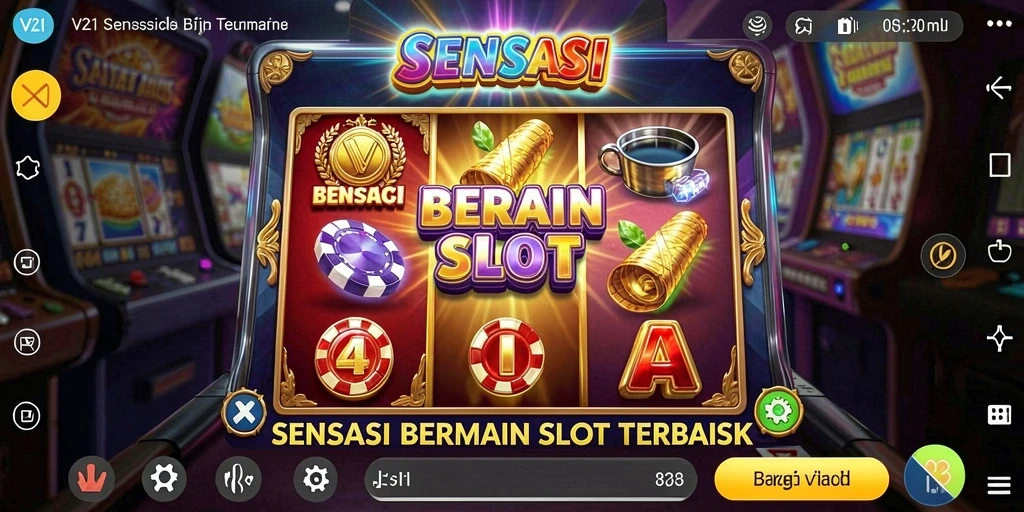 Screenshot gameplay V21 menampilkan aksi seru di mesin Slot.