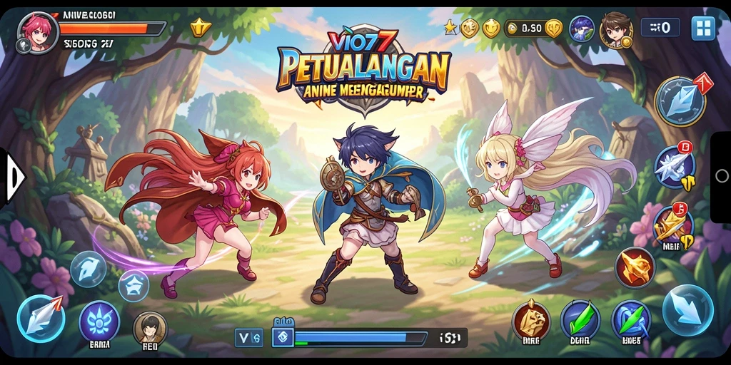 Tampilan gameplay VIO77 yang memukau dengan karakter anime.