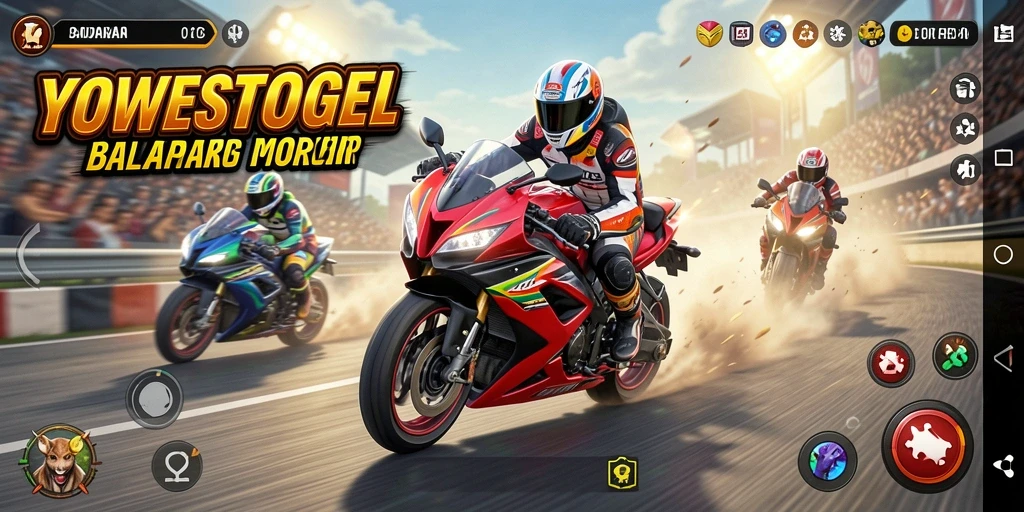 Tampilan menegangkan dari balapan motor YOWESTOGEL.